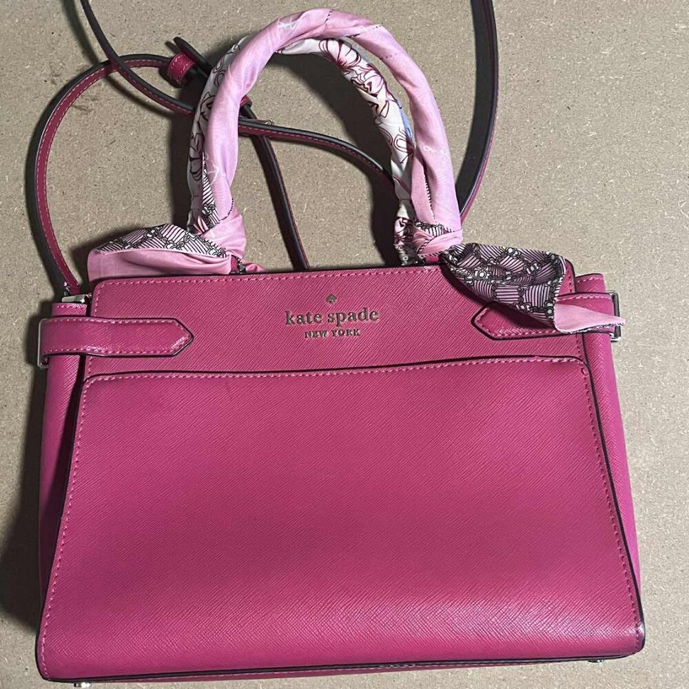 Kate Spade New York Medium Satchel Handbag in Fuchsia